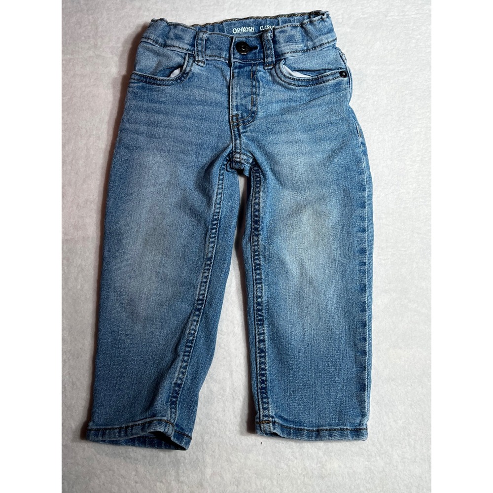 OshKosh Bgosh Classic Toddler Boys Blue Jeans Medium Wash Straight Leg 2T
